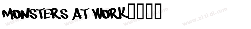 Monsters at Work字体转换
